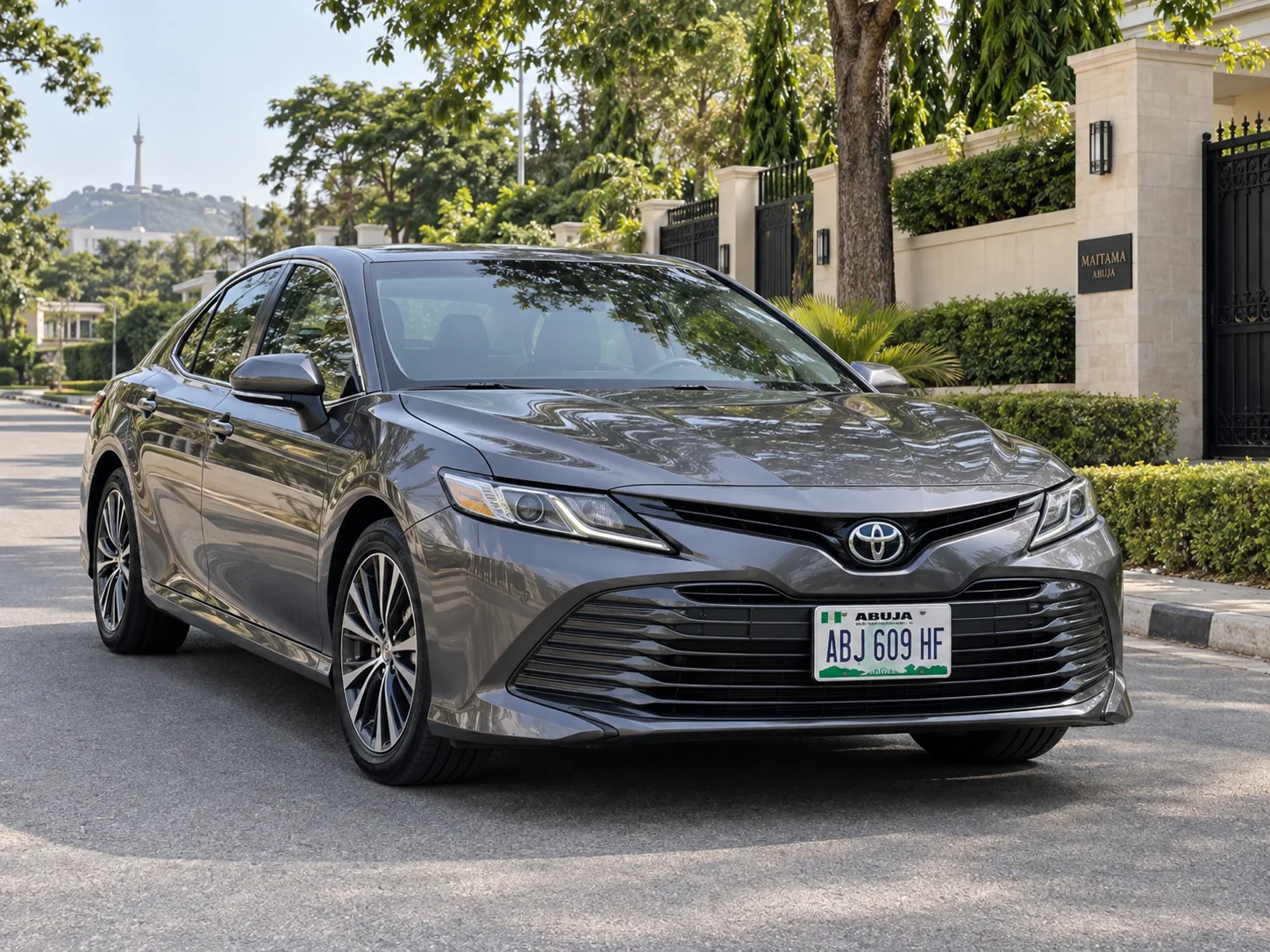 Grey Toyota Camry 2020 self drive rental Abuja