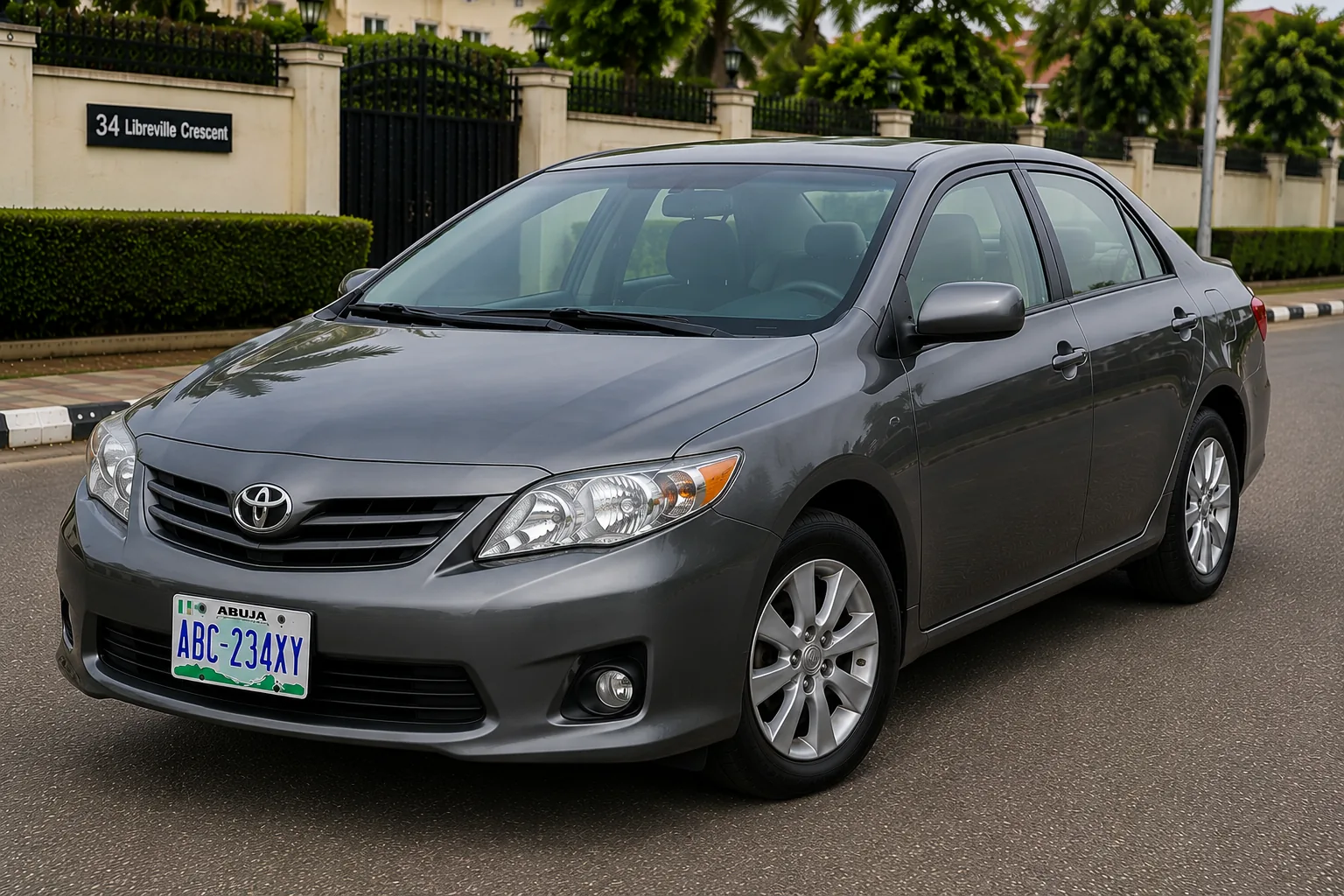 Grey Toyota Corolla 2012 self drive rental Abuja